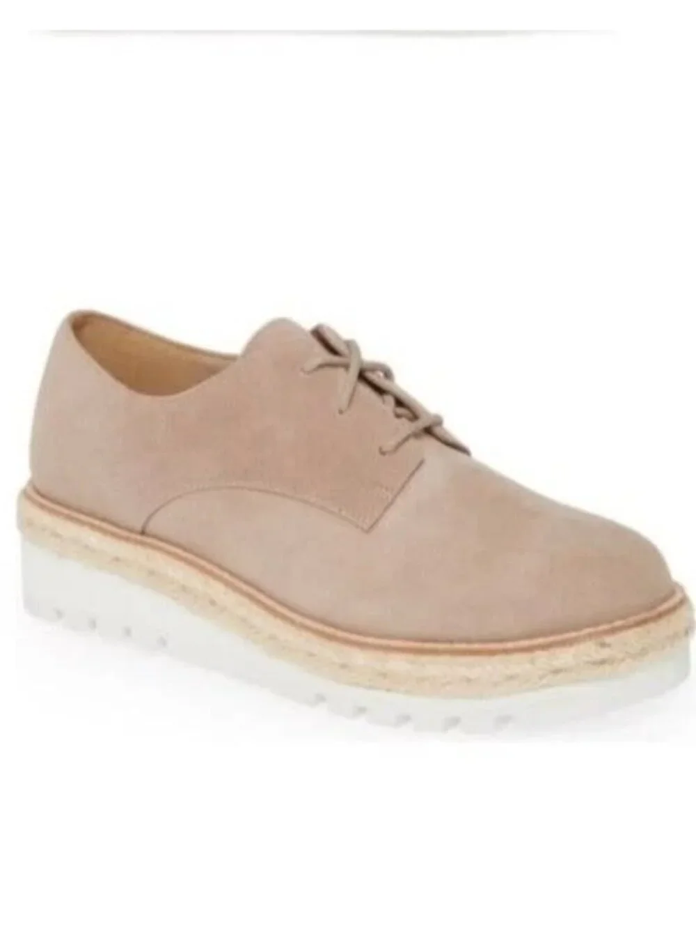 Eileen Fisher Women's Everly Nubuck Earth Suede Lace Up Oxford Shoes Size 6.5